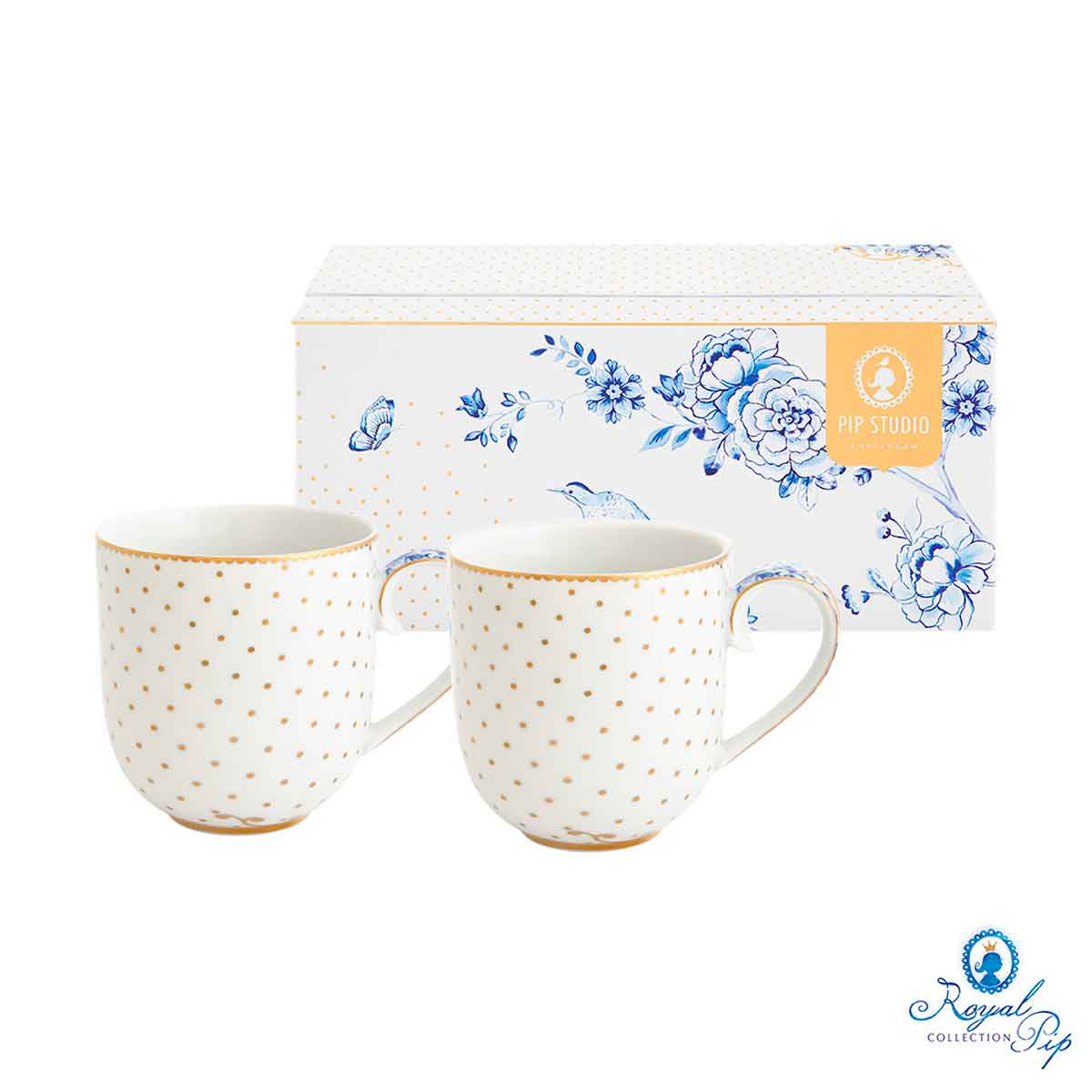 Conjunto 2 Canecas Pequenas Royal White Pip Studio Na Casa Allegro