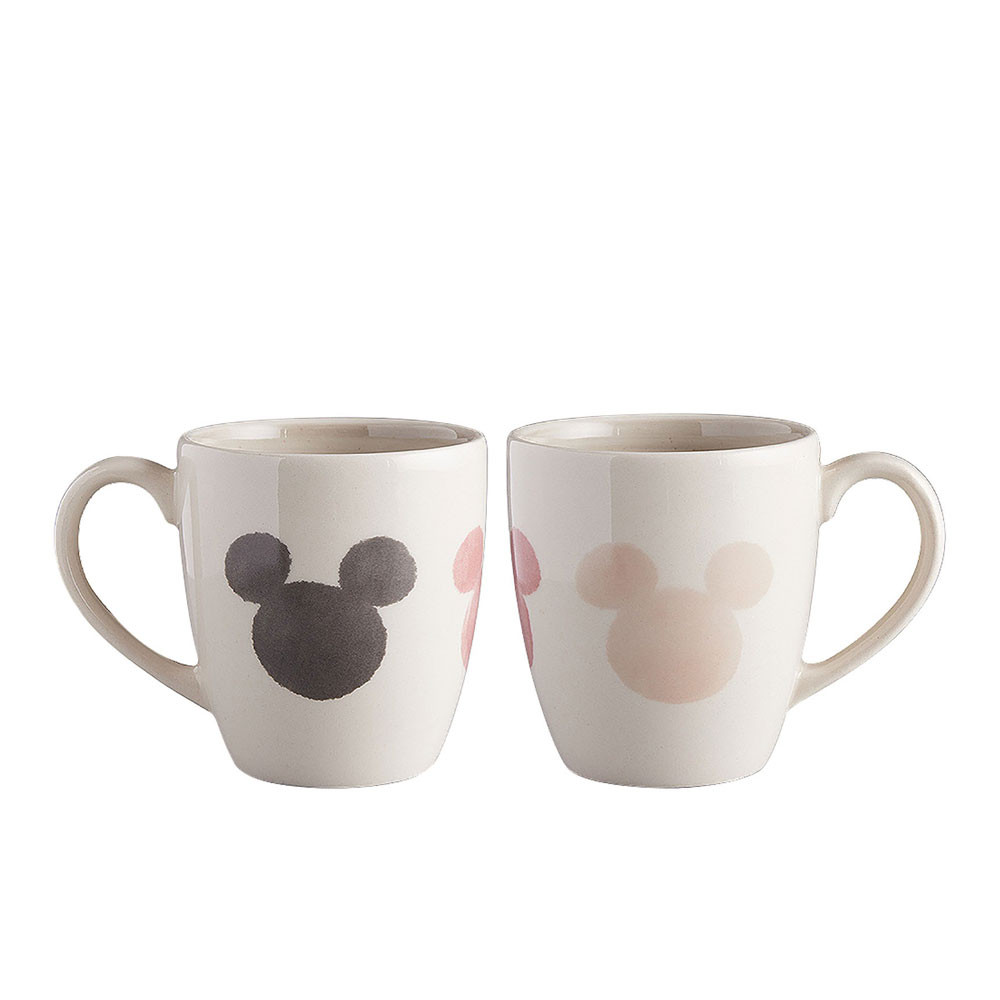 Caneca Cerâmica Silhueta Mickey e Minnie Clássico Minimalist 