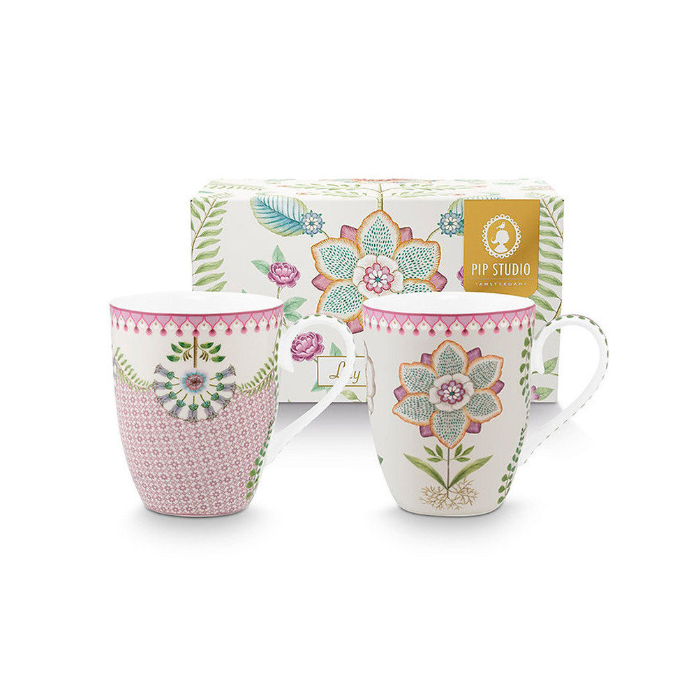 Conjunto 2 Canecas Grandes Lily & Lotus Pip Studio 